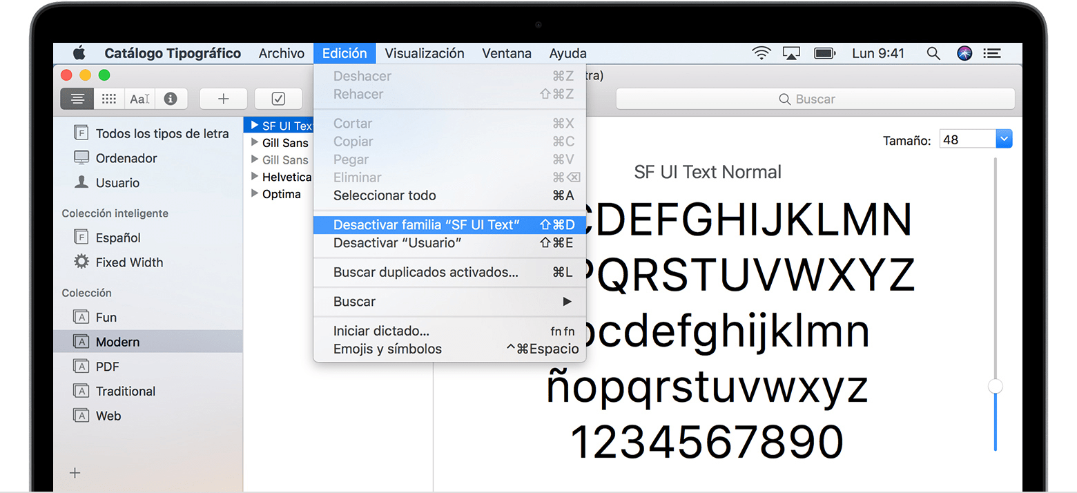 Como instalar una fuente en Mac