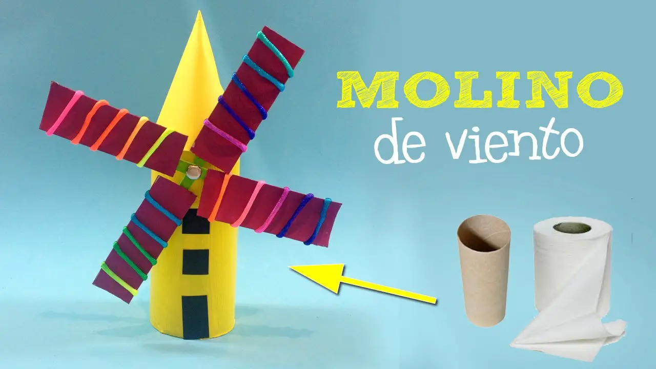 Como hacer un molino de viento para el colegio