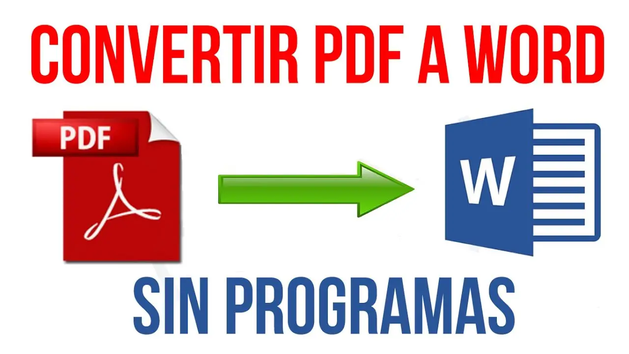 Como convertir PDF a Word sin programas extras