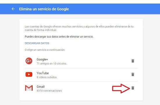 Como eliminar un correo Gmail
