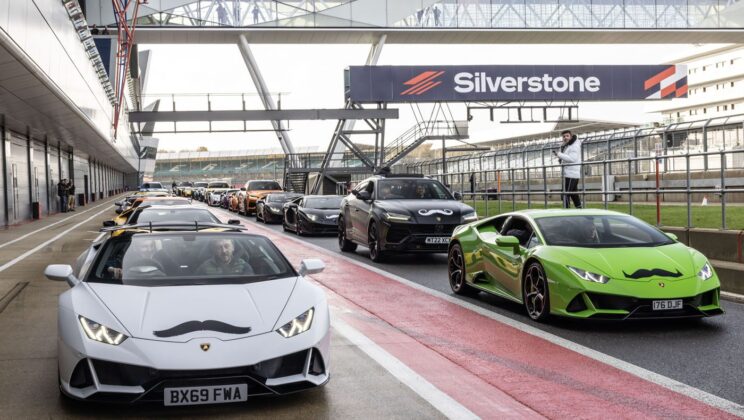 Lamborghini trae 200 propietarios a Silverstone para apoyar a Movember
