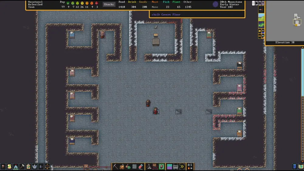 Captura de pantalla de Dwarf Fortress - Cámaras de la fortaleza